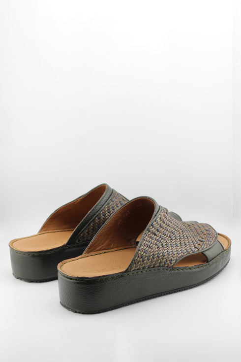 DFC Relax Men Woven Leather Slip-On Sandals